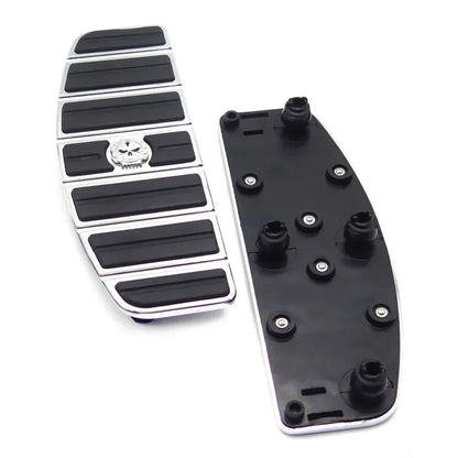 Motorcycle Chrome Skull Zombie Rider Footboard Insert Kit For 1980-Up Harley Davidson TOURING FLHT FLT FLTR FLHR FLHS SOFTAIL