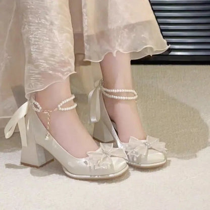 Beautiful High Heels Women's Single Shoes Block Heel