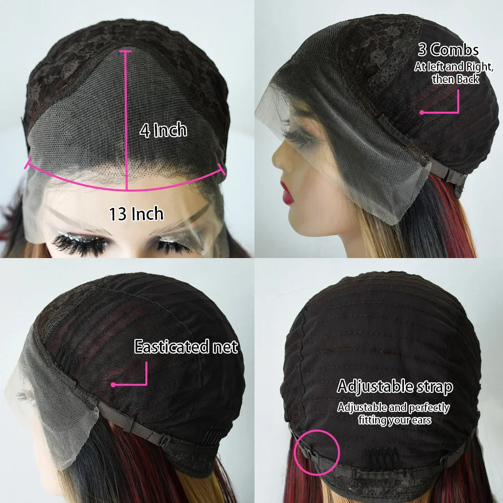 Yellow Wig 13x4 HD Body Wave Lace Frontal Wig Glueless Lace Front Wig Preplucked Synthetic High Quality Ready To Wear Cosplay