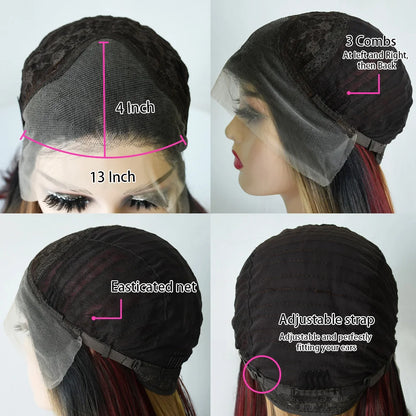 Yellow Wig 13x4 HD Body Wave Lace Frontal Wig Glueless Lace Front Wig Preplucked Synthetic High Quality Ready To Wear Cosplay