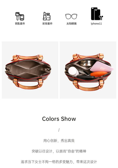 Trend Luxury Designer Ladies Handbag Women's Vintage PU Leather Shell Bag Casual Crossbody Bags for Women Shoulder Bag for Phone
