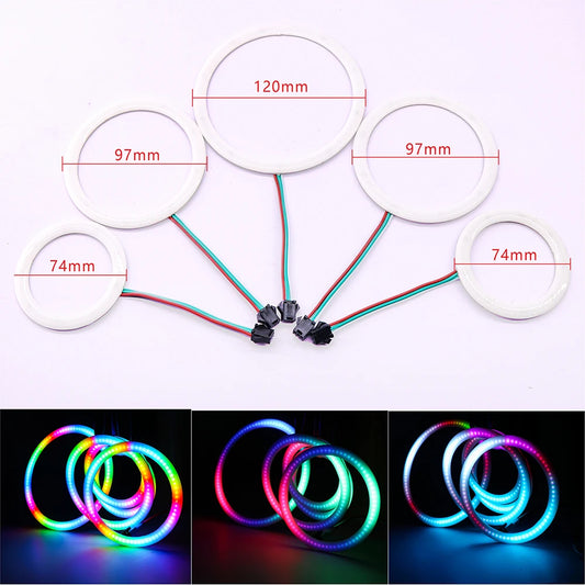 WS2812B LED Pixel Ring 18/36/54/72/90Leds Individually Addressable WS2811 Built-in IC Smart DC5V Rgb FCOB PCB