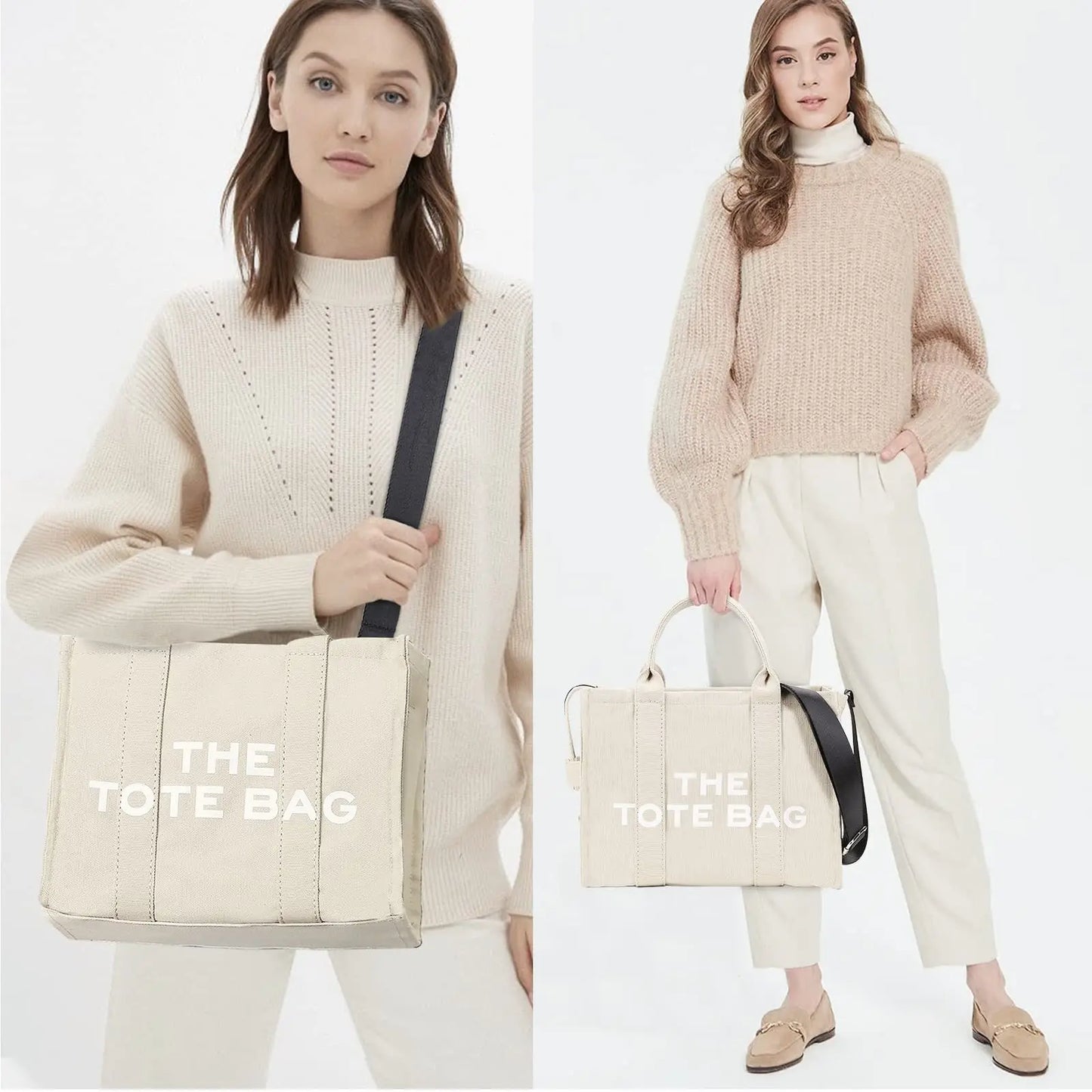 THE TOTE BAG Designer Fashion Handbag Shoulder Strap Crossbody Handbag Adjustable Large Capacity Canvas Women's Bag