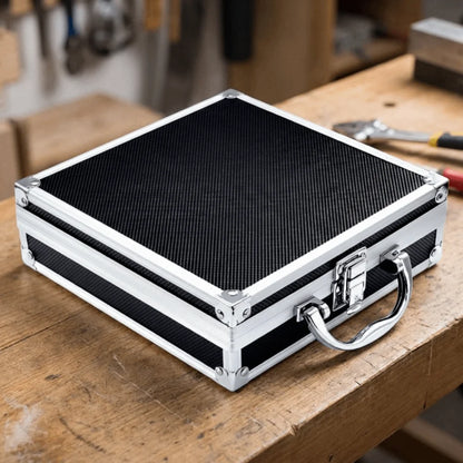 Shockproof Aluminum Alloy Tool Box Impact Resistant Wear Resistant Portable Tool Case Large Capacity Handheld Safety Briefcase