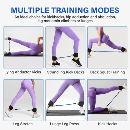 TPE Resistance Bands Ankle Straps Fitness Set D-Ring Support Ankle Cuffs Yoga Gym Equipment Guard Leg Strength Safety Extensions