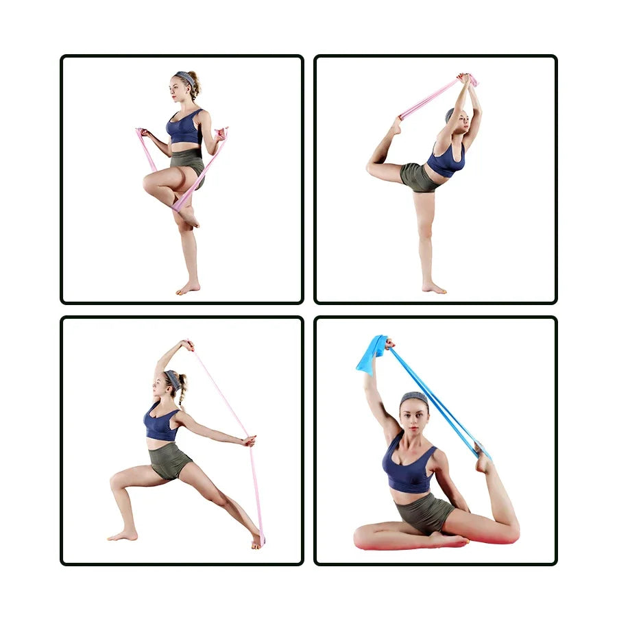 Elastic Fitness Bands Resistance Bands Elastic Fitness Tapes Yoga Pilates Crossfit Stretching Muscular Work Out Equipment