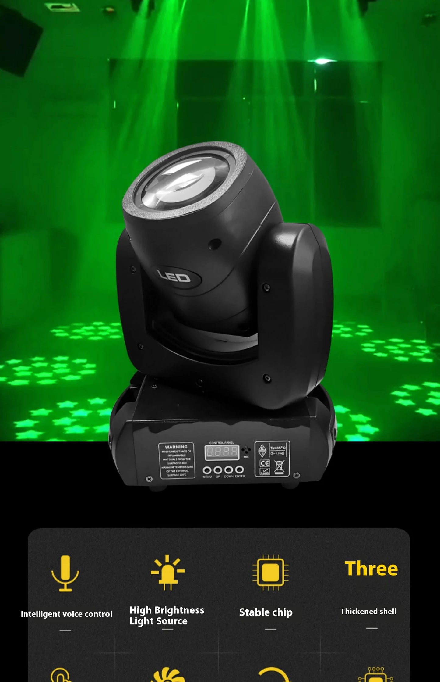 DJ 120w 180w Gobo Spot Led Beam 18 Light Moving Head Party Disco Stage Lights Sound DMX 18 Prisms Disco Club Stage Bar Lighting
