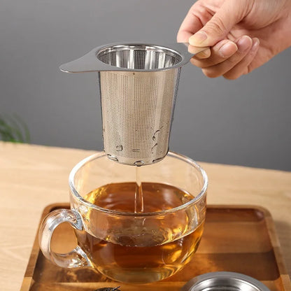 1PCS Reusable Tea Leak Stainless Steel Filter Coffees Infuser Basket Tea Strainer Teapot Cup Filter Multi- Teapot Infuser Leak