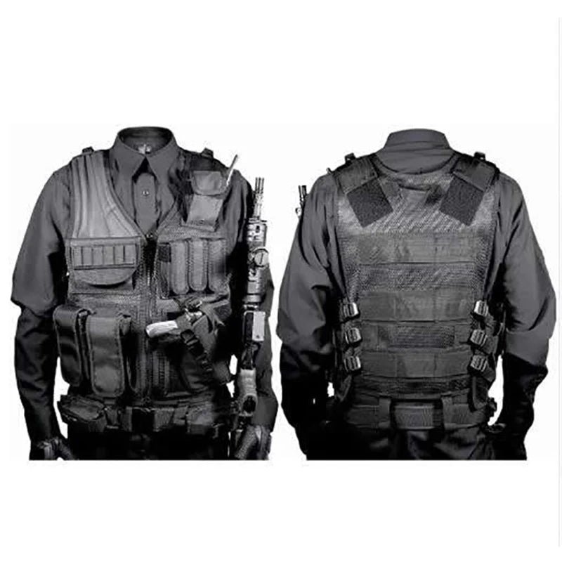 Multi-Pocket Swat Army Tactical Vest Jungle Combat Body Armor Vests Security Hunting Outdoor CS Game Airsoft Training Jacket