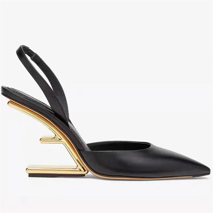 Women Single Shoes Fashion Sexy Anti Slip High Heels 2025New Special-shaped Half-support Simple Banquet Shoes for Women Footwear