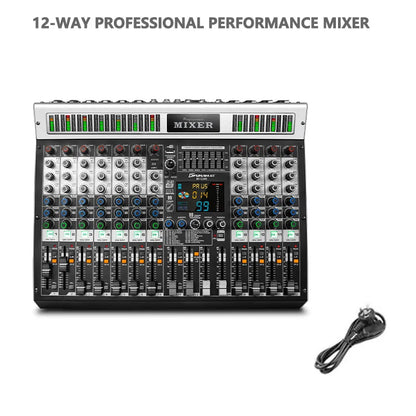 FUHAM RI808/1208 Professional 8/12 Channel 99DSP Mixer 48V Phantom Power USB Recording Studio Karaoke Bluetooth DJ Console Mixer