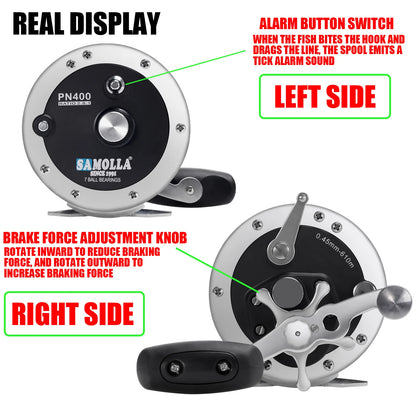 Trolling Drum 2.8;1 Fishing Reels Deep Sea Saltwater Accessories Drag 20-30KG Slow Jigging Reel Boat Carretilha De Pesca