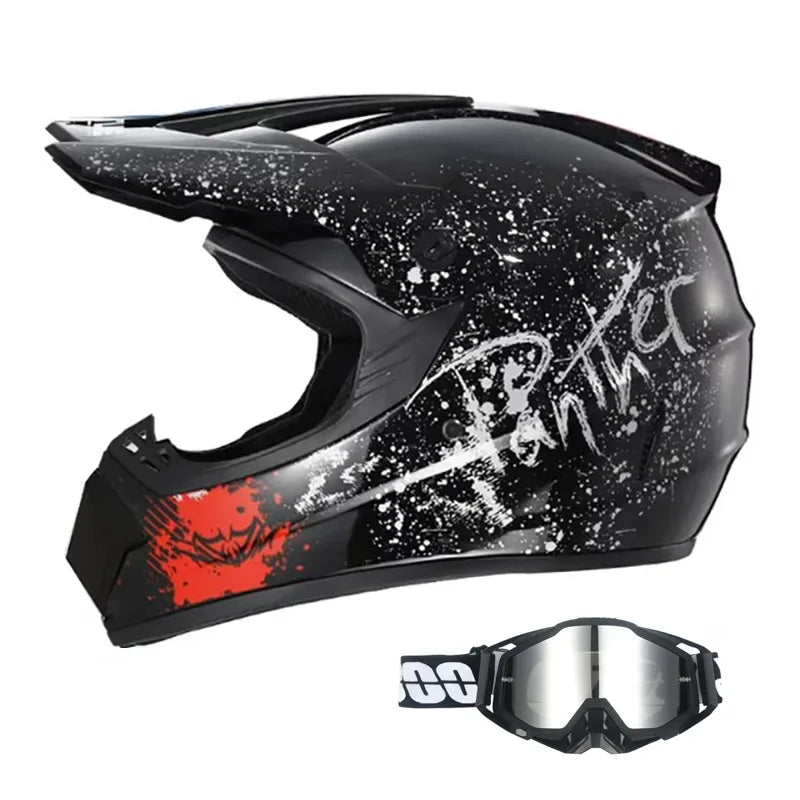Kids Karting & Youth Dirt Bike Helmets + Goggles DOT Certified Enhanced Protection