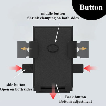 360° Free Rotation Phone Holder for Motorcycle Outdoor Bicycle Riding GPS Navigation and Video Shooting Shock Absorption Design