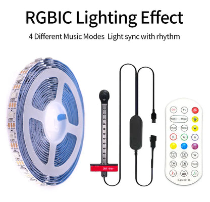 LED black light WS2812 Camera Ambient Strip Light Immersion Led Color Strip LED Light For Inch Tv Pc Led RGB Tape Screen 5V LED