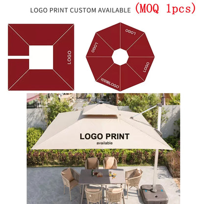 Outdoor Furniture Sunshade  Garden Umbrella Aluminum 3m square Offset Parasol 10 ft Cantilever Commercial Patio Umbrella & Bases