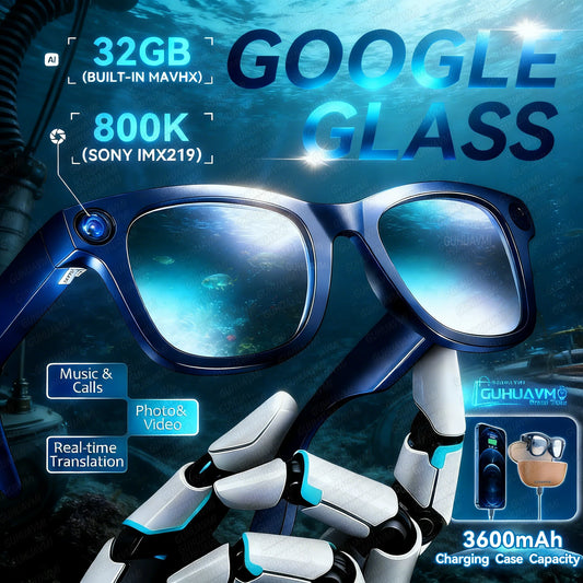 2026New 800W 4K HD Color Change AI Smart Glasses Men Record Video 3600mAh Battery 120+Languages Translation Music Player Glasses
