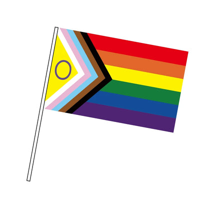 Hand Flag 100pcs 14x21cm Dream SMP Flag Gay Lesbian Homosexual Bisexual LGBT Pride Flag Customized Rainbow Hand Flag