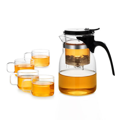 SAMADOYO elegant cup insulation separation bubble teapot heat-resistant glass teapot simple filter tea cup
