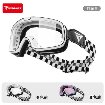 Motowolf Motocross Goggles Photochromic Windproof UV Protection Riding Glasses Men Women Outdoor Motorcycle Dustproof Eyewear