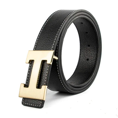 Red Luxury Designer Brand Cowhide H Belt Men High Quality Women Genuine Real Leather Dress Cowhide Strap for Jeans Waistband