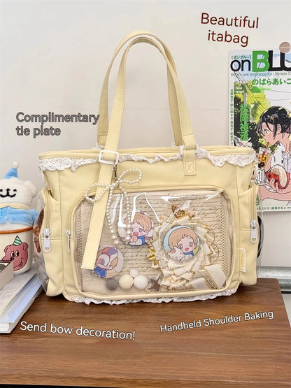 Ballet Girl Has A Large Appetite Itabag Japanese Two-Dimension Single Shoulder Cross Body Goods Bag Gift For Friends