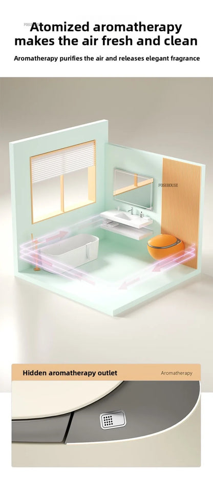 A50 Automatic Color and Black Smart Toilet for Bathroom Fixture Home Wall-mounted Wc Toilets with Tank Automatic Flip
