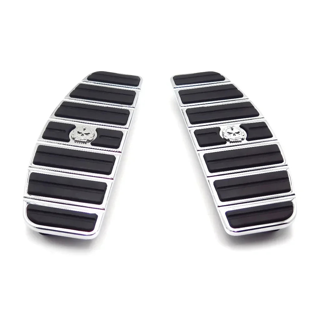 Skull Zombie Rider Motorcycle Footboard Insert Kit For 1980-Up Harley Davidson TOURING FLHT FLT FLTR FLHR FLHS SOFTAIL FLSTN