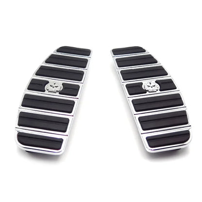Skull Zombie Rider Motorcycle Footboard Insert Kit For 1980-Up Harley Davidson TOURING FLHT FLT FLTR FLHR FLHS SOFTAIL FLSTN
