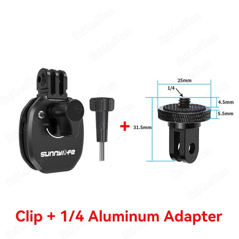 Motorcycle Windshield Clip Mount for Go Pro 13 12 11 10 9 8 7 DJI OSMO 360 Action 4 5 Pro Insta 360 X5 X4 Go 3S ACE Pro 2 Camera