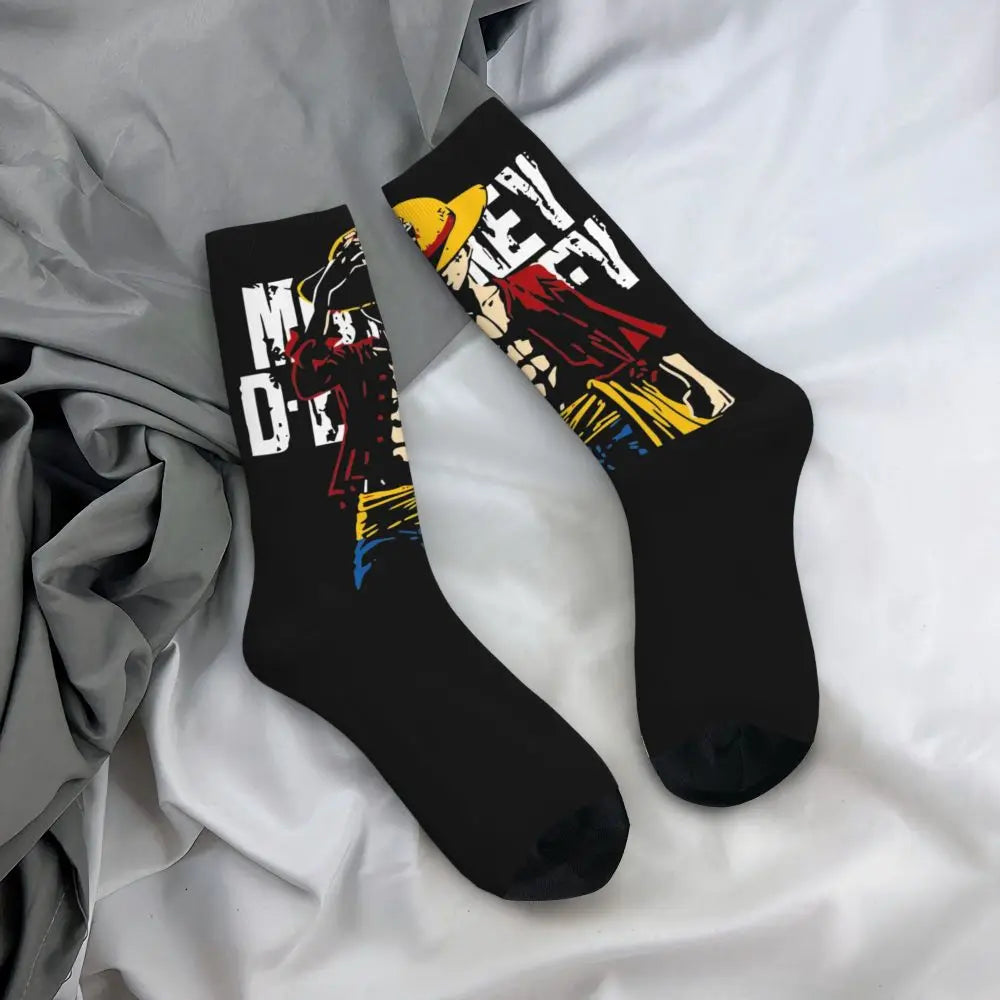 Fashion Men's Socks Harajuku Tony Tony Choppers Sock Luffys Zoros Trafalgar Law Anime Women's Socks Spring Summer Autumn Winter