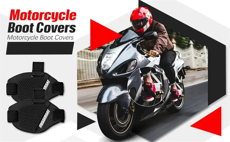 Motorcycle Boot Protection Pad Rubber Boot Protection Cover Adjustable Protection Anti-slip Pad Motorcycle Shoe Protection