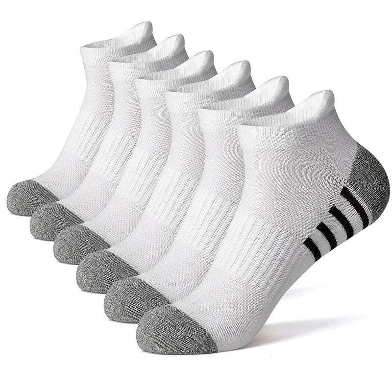 AOTOLK 6/12 Pairs Cotton Man and Women Socks Sports Solid Color Male's Short Sock Cycling Breathable Ankle Summer Running Socks
