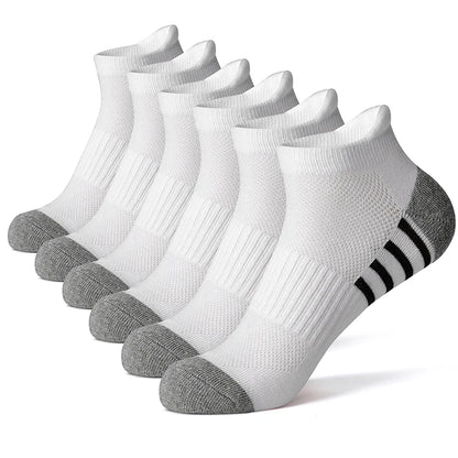 AOTOLK 6/12 Pairs Cotton Man and Women Socks Sports Solid Color Male's Short Sock Cycling Breathable Ankle Summer Running Socks