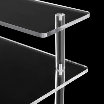 Acrylic Desk 2-Tier Computer Desk Home Office Clear Desk 31.5*19.69*34.65in Writing Table Vanity Desk Study Desk