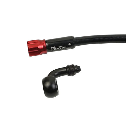 Motorcycle Brake Hose AN3 Hydraulic Braided Brake Line with 360 Degree Rotatable banjo Fit M10 Fit for ATV Pit Dirt Street Racin