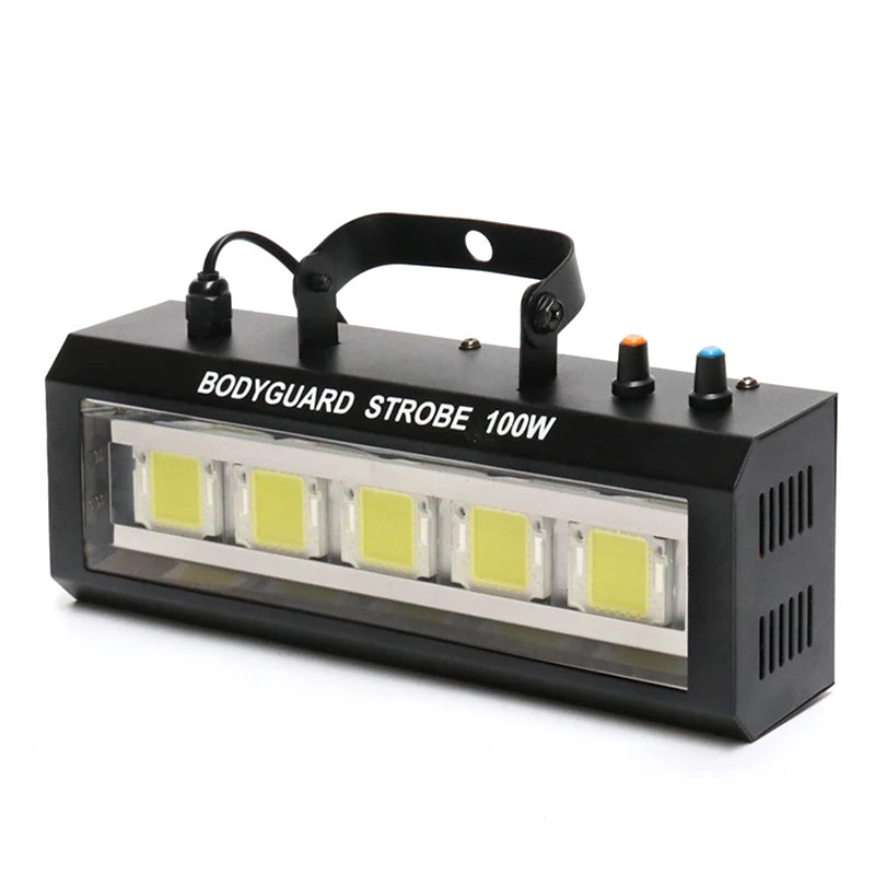 100W LED Strobe light Sound/Adjustable speed/Auto Control LED White Flash Light Disco Party Home Music Show Stage Projector