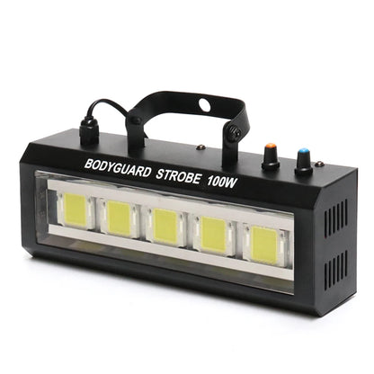 100W LED Strobe light Sound/Adjustable speed/Auto Control LED White Flash Light Disco Party Home Music Show Stage Projector