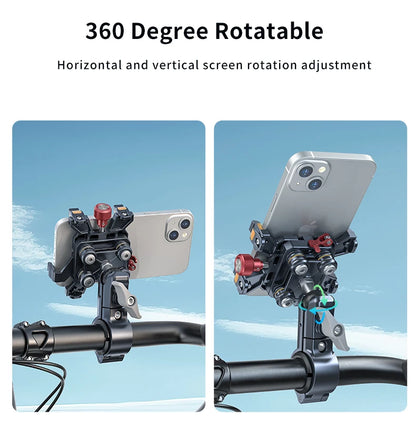 New Universal Motorcycle Phone Holder High-Quality Alloy Shock Absorption Motos Navigation Mount Motorcycle Accessories