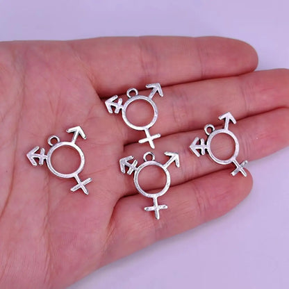 5pcs Transgender Pride Identities Non Binary LGBT Trans Pride Pendant Gifts Jewelry for Women Man Accessories