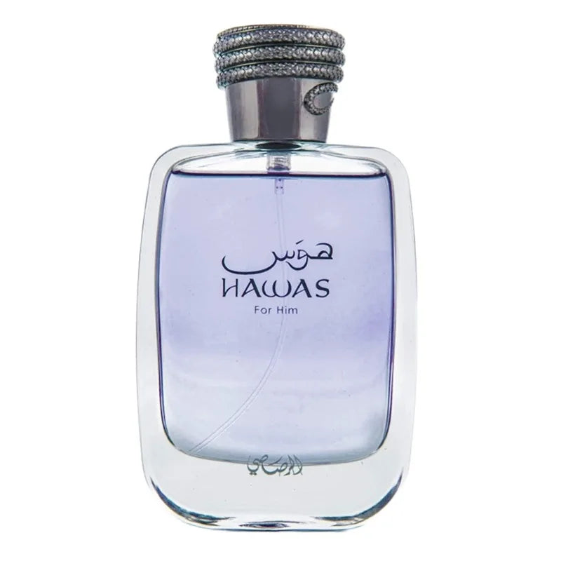 Rasasi Hawas for Him Eau de Parfum Spray 100 ML Original Arab Perfumes Lasting Watery Aromatic Pheromones Perfume Cologne 3.4 Oz