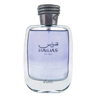 Rasasi Hawas for Him Eau de Parfum Spray 100 ML Original Arab Perfumes Lasting Watery Aromatic Pheromones Perfume Cologne 3.4 Oz