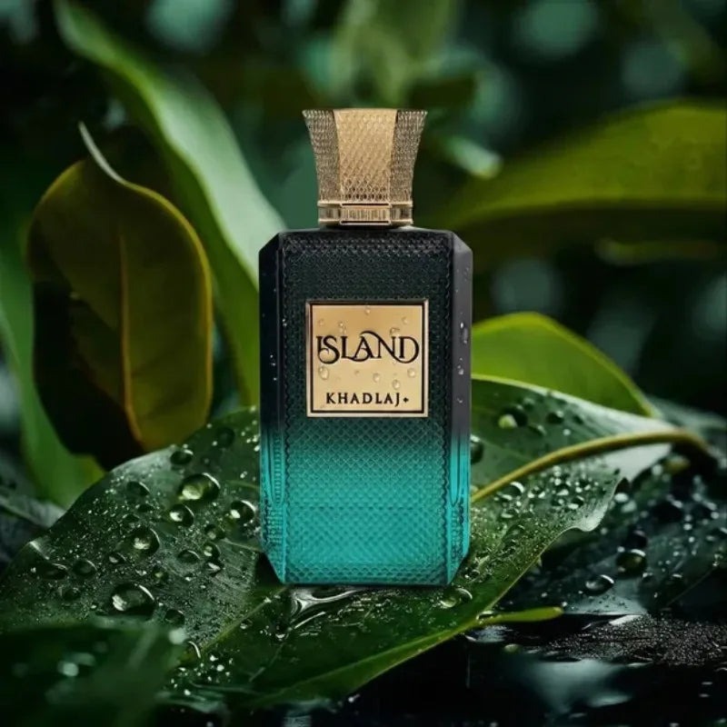 Khadlaj Island Eau de Parfum Spray for Unisex 3.4 Ounce Lasting Amber Vanilla Fragrance Perfume 100 ML Luxury Pheromones Cologne