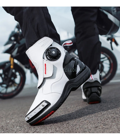 Motorcycle Riding Boots Summer New Anti-fall Casual Cycling Shoes Men's Outdoor High-top Cross-country Race Motorcycle Shoes