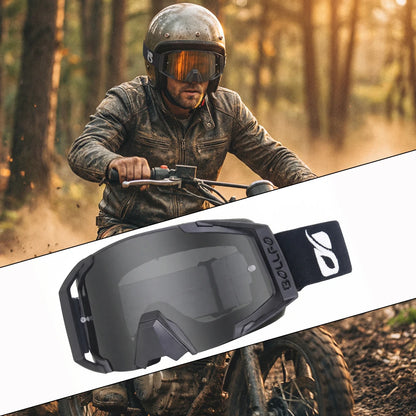 Youth MX Goggles with Tearoffs Windproof Motocross Glasses Men Dual-Cycle Defogging UV400 Protection Dirt Bike Enduro Goggles