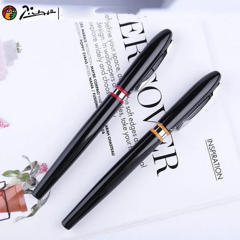Picasso 907 High Quality Luxurious Montmartre Metal Black Iridium 0.5mm Point Pen with Yellow/Red Ring,Original Box Option