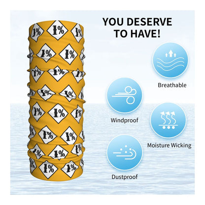 Custom 1 Percenter Essential Sons Bandana Neck Gaiter for Ski Camping Men Women Wrap Scarf TV Show Anarchy Headband Warmer
