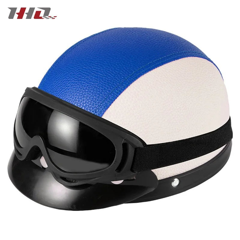 New style safety helmet motorcycle headgear all seasons universal for men and women, warm in autumn and winter,retro half helmet