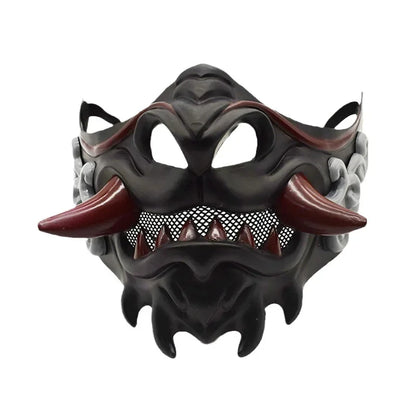Halloween Japanse Samurai Oni Demon Masker Plastic Maskers Party Kostuum Rekwisieten Demon Samurai Cosplay Horror Prajna