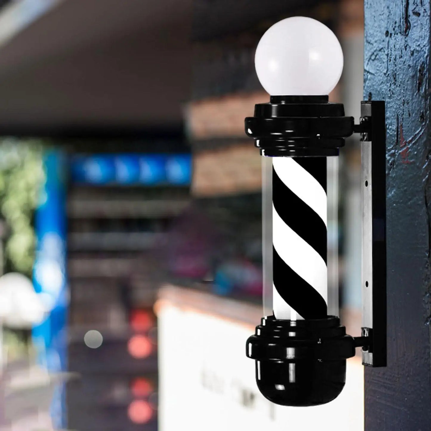 23.6 inch Barber Pole Light Classic Signs Barber Shop Open Sign for Outside